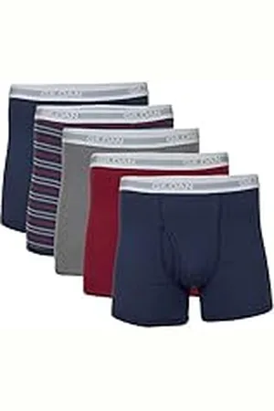 Gildan Calzoncillos Tipo bóxer de Pierna Corta, múltiple Ropa Interior de Hombres, Azul Mixto (Paquete de 5), XXL (Pack de 5)