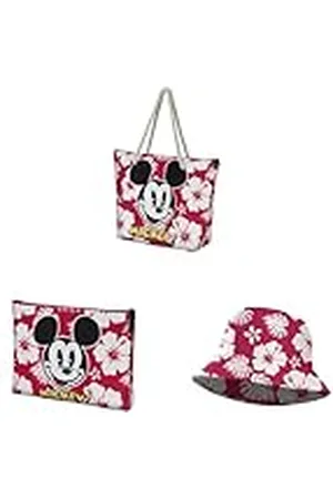 Disney Mickey Mouse Hawaii - Bolsa de Playa + Neceser + Gorro Bucket