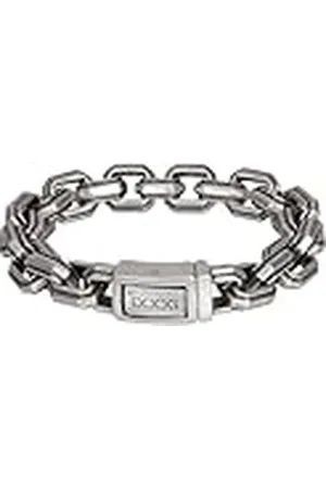 Ixxxi Men Pulsera de acero inoxidable Melbourne plata antigua, 21 cm, M, Acero inoxidable, No es una piedra preciosa