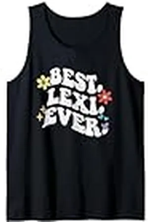 Personalized Name Mothers Day outfit For Women Retro Groovy Best Lexi Ever First Name Día de la Madre Niña Camiseta sin Mangas