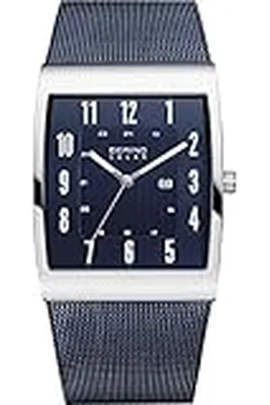 Bering Hombre Análoga Solar Reloj de pulsera de colección con Acero Inoxidable Pulsera de Cristal de Zafiro
