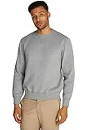 Tommy Hilfiger Sudadera Hombre Essential Fleece Crew Neck Regular Fit, Gris (Medium Grey Heather), S