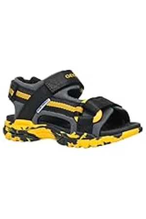 Geox J Borealis Boy E, Sandalia, Black/Yellow, 40 EU