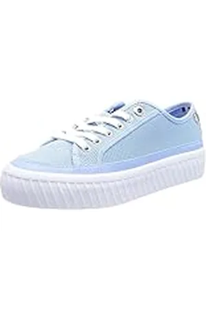 Tommy Hilfiger Mujer Vulcanized Sneaker Zapatillas, Azul (Vessel Blue), 40 EU