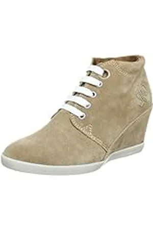 QS by s.Oliver Casual, Zapatillas Altas Mujer, Beige-Beige (Truffle 428), 39 EU