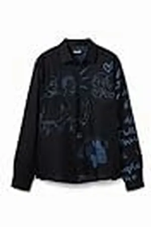 Desigual CAM_Island 2000 Black Camiseta, , XL para Hombre