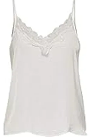 JDY Appa New Lace Singlet Wvn Noos Top, Cloud Dancer/Detalles: Encaje DTM, 36 para Mujer