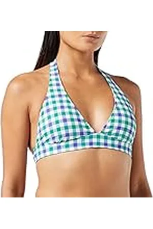 Amazon Top de Bikini con Tirantes, Escote Halter y Soporte Ligero (Disponible en Tallas Grandes) Mujer, , 44