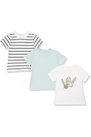 Amazon Camiseta de Manga Corta de algodón orgánico (Anteriormente Amazon Aware) Unisex Bebés, Pack de 3, , Prematuro