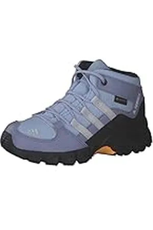 adidas Terrex Mid GTX Shoes, Zapatos de Senderismo Unisex bebé, Blue Dawn/Grey One/Solar Gold, 18 EU
