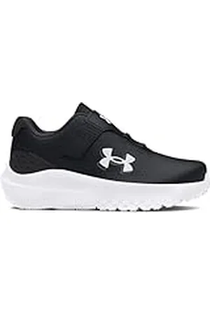 Under Armour UA BINF Surge 4 AC Deportivas para niño, cómodo y ligero calzado infantil, color negro/gris antracita/blanco