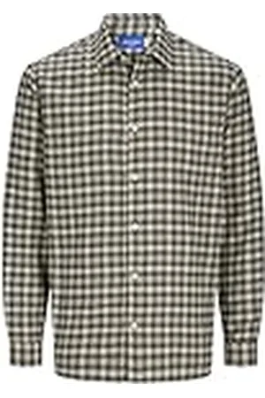 JACK & JONES JACK&JONES PLUS Jorjoshua-Camiseta de Franela a Cuadros Camisa de Manga Larga, , 4XL para Hombre