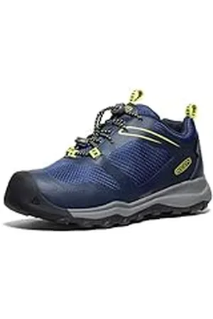 Keen Wanduro Low Waterproof, Zapatillas para Caminar, Sky Captain/Evening Primrose, 34 EU