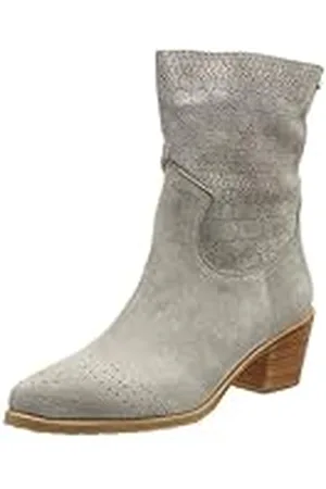 Fred de la Bretoniere FRS1187 Botín occidental de gamuza Mujer, GREY, 36 EU
