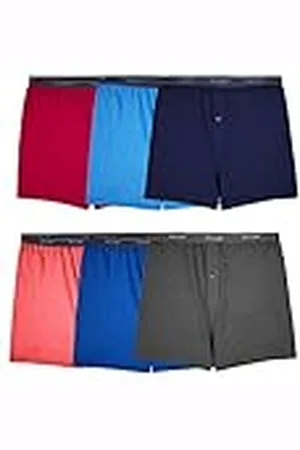 Fruit Of The Loom Tag Free Knit Boxer Shorts, Relaxed Fit, Moisture Wicking, Assorted Multipacks, , 5XL Plus para Hombre