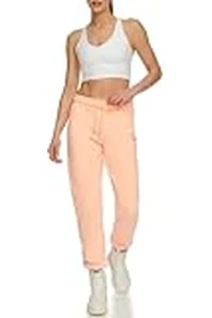 DKNY Metallic Logo Everyday Sweatpant Pantalones de chándal, , M Mujeres