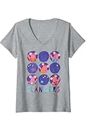 Clangers Mujer Familia Saludando Retro Camiseta Cuello V
