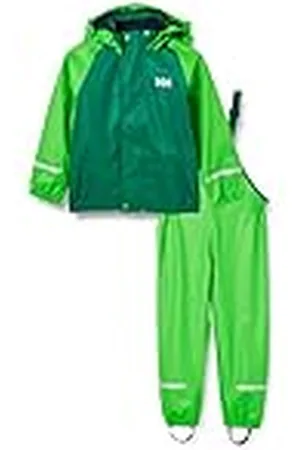 Helly Hansen K Bergen Fleece Pu Rainset 2.0, Pantalones De Senderismo Unisex Niños, (Green), 5
