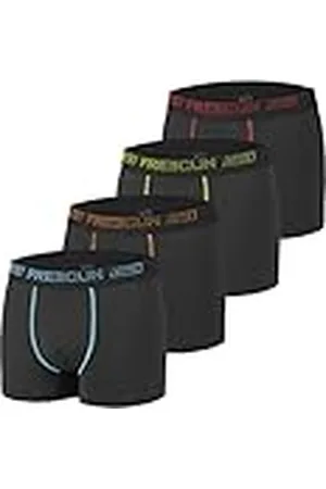 Freegun Calzoncillo Ropa Interior Hombre Microfibra Liso Aktiv Deporte (Paquete de 4)