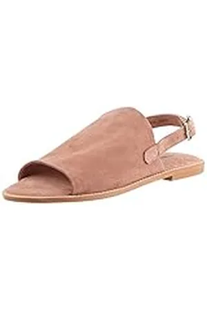 VERO MODA Vmmea Leather Sandal, Sandalias de Talón Abierto Mujer, Rosa (Shrimp), 36 EU