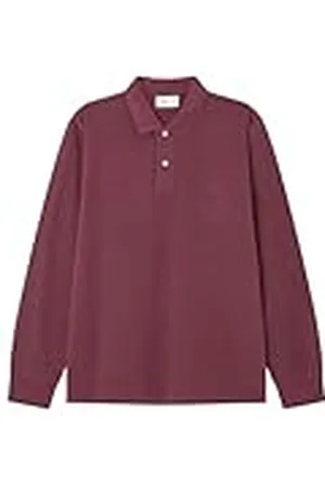 Springfield SPRINGFILED Polo piqué básico manga larga, Camiseta Hombre, burgundy, M