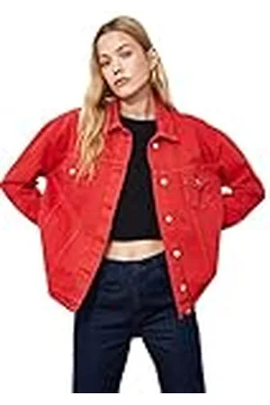 Trendyol Tile Basic-Chaqueta Vaquera, Brick, M para Mujer
