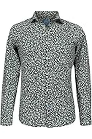 Panareha Camisa Hombre Floral Algodón Organico Paros Verde (L)
