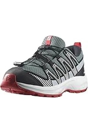 Salomon XA Pro V8 Zapatos unisex para niños de senderismo y carrera, Ajuste preciso, Agarre en todo tipo de terrenos, Look deportivo, Stormy Weather, 32