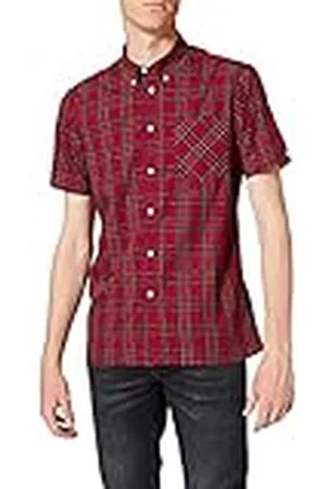 Merc London Of London - Camisa de manga corta con cuello con botones para hombre, , Small