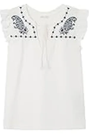 Springfield SPRINGFILED Camiseta Bordado Étnicos, Camiseta Mujer, beige, M