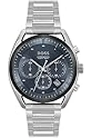 HUGO BOSS Reloj Cronógrafo de Cuarzo para Hombre, Colección Top con Correa en, Acero Inoxidable