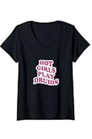 Fantasy Mujer Chicas Calientes Juegan Druidas Camiseta Cuello V