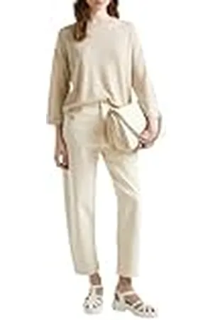 Benetton Maglia G/C M/L 105gd105u Suéter, Color Blanco Mujer