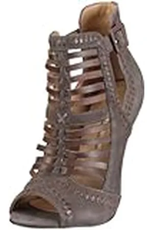 Buffalo London 16766-734 BELFAGOR New SFT Oil Black 19 113542 - Sandalias de Vestir de Cuero para Mujer, Color , Talla 41