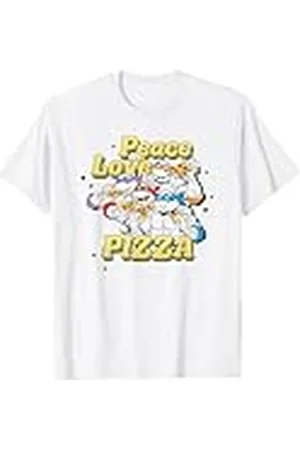 Teenage Mutant Ninja Turtles Peace Love Pizza Group Shot Camiseta