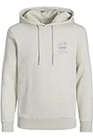 JACK & JONES Jjliner Sweat Hood Pls Sudadera con Capucha, Color Blanco, 4XL Grandes para Hombre
