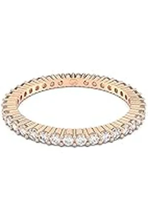 Swarovski Swarovksi Anillo Vittore, con Cristales Blancos, Baño en Oro Rosa, de la Colección Vittore de