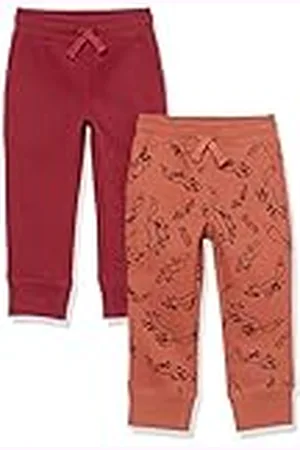 Amazon Pantalón deportivo jogger de forro polar - colores interrumpidos Niño, Pack de 2, , 4 años