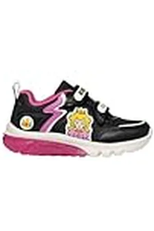 Geox J CIBERDRON Girl A, Zapatillas, Black/Fuchsia, 25 EU