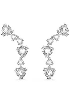 Swarovski Pendientes Ear Cuff para Mujer, con Baño de Rodio, Cristal , Colección Mesmera de