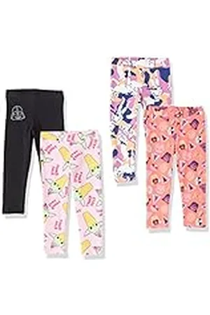 Amazon Disney | Marvel | Star Wars | Frozen | Princess Leggings Niña, Pack de 4, , 4 años