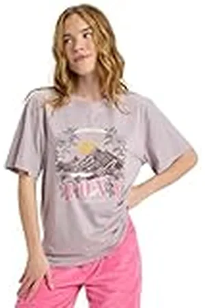 Roxy Camiseta de Manga Corta con diseño de Hangloose, Color Morado