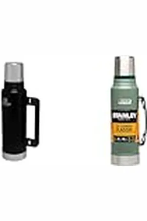 Stanley Classic Legendary Botella Termica 1.4L Matte Black - Mantiene Frío o Calor 40 Horas & Classic Legendary Bottle 1L Hammertone Green - Botella Termica 1 Litro de Acero
