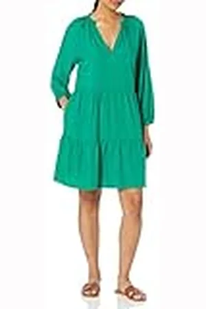 THE DROP @Caralynmirand Ruffle-neck Tiered Mini Dress para Mujer, , S