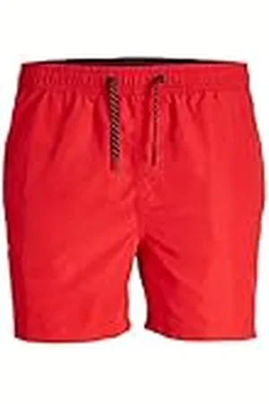 JACK & JONES Jpstfiji Jjswim Solid Sn PS Bañador Corto, Rojo Chino, 46 Grande Hombres
