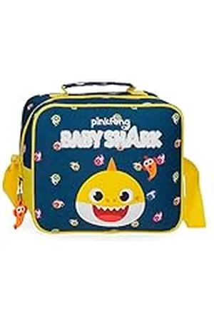 Baby Shark Neceser Adaptable A Trolley Con Bandolera Niños Unisex, (Blue), 23x20x9 Cms
