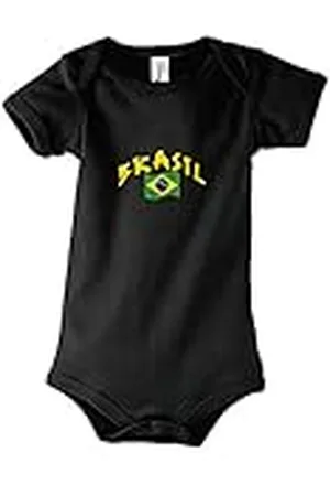 Supportershop Body para bebé brasileño, Color , BODYBRBLK, , FR : 6-12 mois (Taille Fabricant : 6-12 mois)