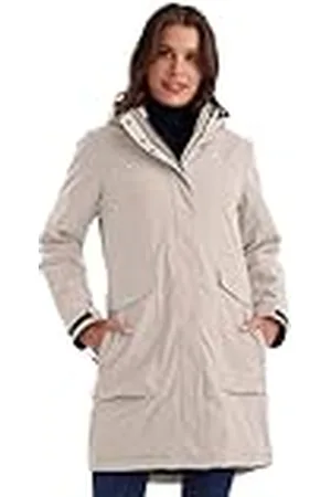 Killtec Mujer Parka/abrigo impermeable con capucha con cremallera Damen Funktionsparka, hellsand, 42, 43284-000