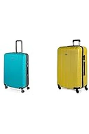 Itaca Maletas de Viaje Grandes 23 Kilos. Maleta Grande de Viaje Rígida 4 Ruedas. Maletas Grandes de Viaje de ABS Resistente & Maletas de Viaje Grandes 23 Kilos, Amarillo