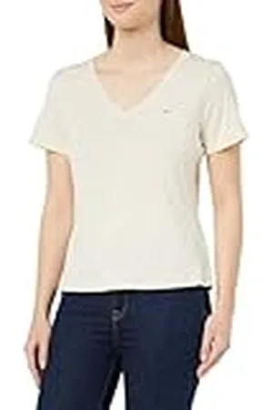 Tommy Hilfiger TJW Slim Soft V Neck tee DW0DW14617 Camisetas de Punto de Manga Corta, , S para Mujer